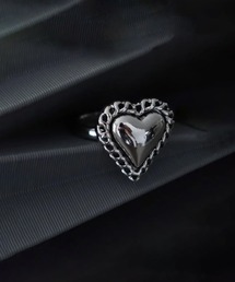 【LOHME/ローム】Heart Chain Ring/ハートチェーンリング