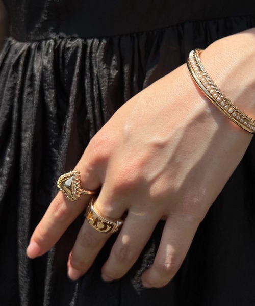LOHME Heart Chain Ring Pierce ローム　リング LOHME/ローム】Heart Chain Ring/ハートチェーンリング（リング