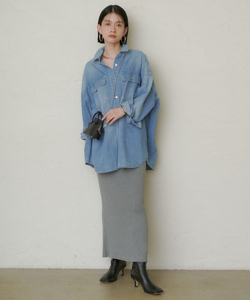 限定アウトレットセール：通販 LOUNGEDRESS（ラウンジドレス）の「ニットセミフレアスカート スカート