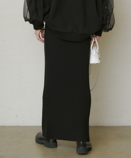 LOUNGEDRESS（ラウンジドレス）の「ニットセミフレアスカート（スカート・レディース・グレー/ブラック/イエロー/ブルー/ライトベージュ・FREE）」の21枚目の写真