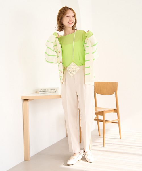 ROPE' PICNIC（ロペピクニック）の「新色追加/シアーカットクルーネックプルオーバー（Tシャツ/カットソー・レディース・キナリ/ピンク系その他2/ブルー系その他4/ライトグリーン/ブラック/サックスブルー/ピンク/ブラウン・38）」の16枚目の写真