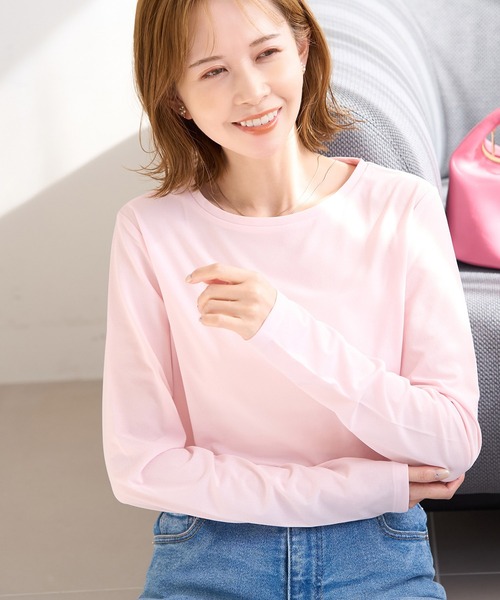 ROPE' PICNIC（ロペピクニック）の「新色追加/シアーカットクルーネックプルオーバー（Tシャツ/カットソー・レディース・キナリ/ピンク系その他2/ブルー系その他4/ライトグリーン/ブラック/サックスブルー/ピンク/ブラウン・38）」の21枚目の写真