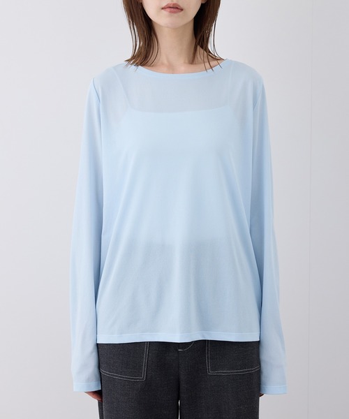 セール】新色追加/シアーカットクルーネックプルオーバー（Tシャツ