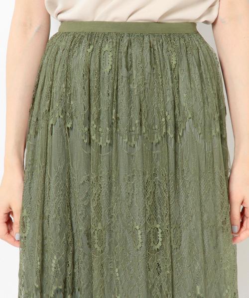 Another Edition（アナザーエディション）の「レースロングスカート/AEFC LACE LONG SK◆（スカート・レディース・ピンク/オリーブ・フリー）」の10枚目の写真