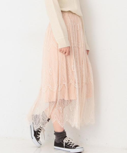 Another Edition（アナザーエディション）の「レースロングスカート/AEFC LACE LONG SK◆（スカート・レディース・ピンク/オリーブ・フリー）」の13枚目の写真