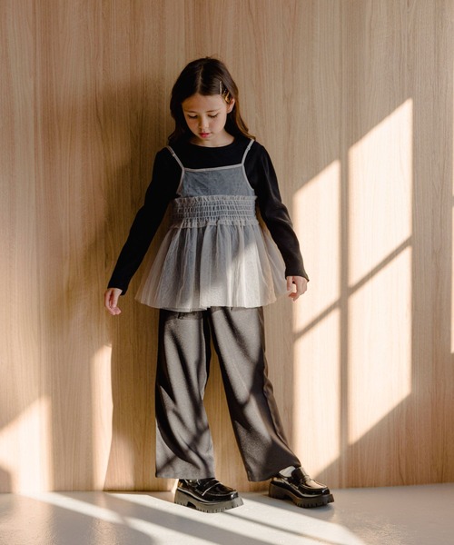 GLOBAL WORK（グローバルワーク）の「チュールキャミセット長袖/994147（Tシャツ/カットソー・キッズ・ブラック/グレー・120cm/130cm/160cm/150cm/140cm/170cm）」の14枚目の写真