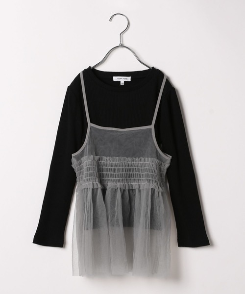 GLOBAL WORK（グローバルワーク）の「チュールキャミセット長袖/994147（Tシャツ/カットソー・キッズ・ブラック/グレー・120cm/130cm/160cm/150cm/140cm/170cm）」の22枚目の写真