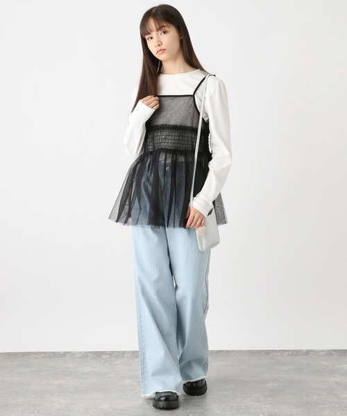 GLOBAL WORK（グローバルワーク）の「チュールキャミセット長袖/994147（Tシャツ/カットソー・キッズ・ブラック/グレー・120cm/130cm/160cm/150cm/140cm/170cm）」の10枚目の写真