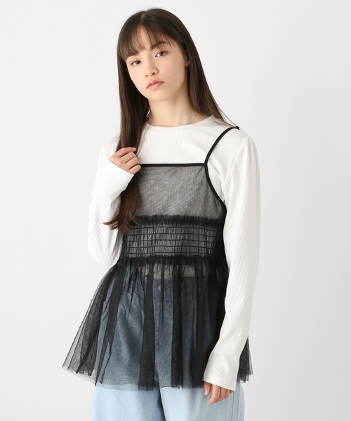 GLOBAL WORK（グローバルワーク）の「チュールキャミセット長袖/994147（Tシャツ/カットソー・キッズ・ブラック/グレー・120cm/130cm/160cm/150cm/140cm/170cm）」の12枚目の写真