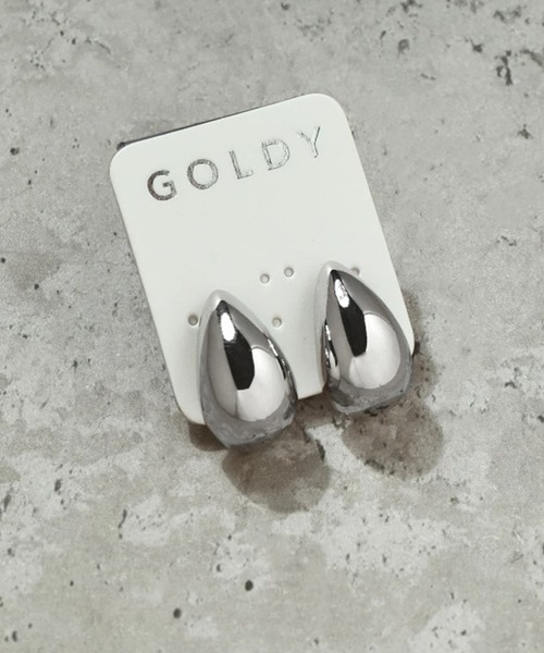 GOLDY(ゴールディ)の「【GOLDY】メタル ドロップ ピアス / 1221240(ピアス(両耳用)・レディース・シルバー/ゴールド系その他2/シルバー系その他/ゴールド・FREE)」の2枚目の写真