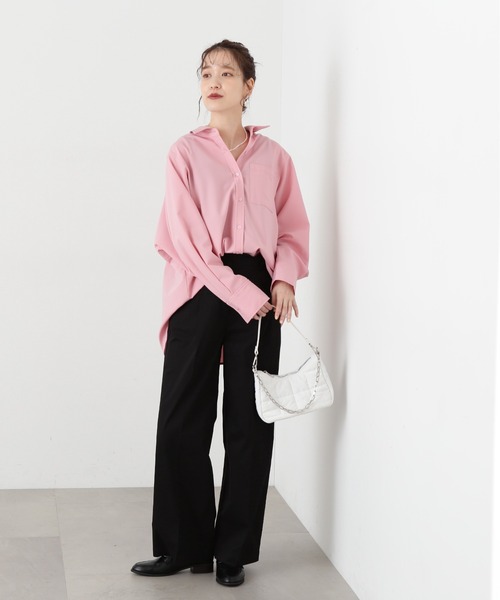 N.（N. Natural Beauty Basic）（エヌエヌナチュラルビューティーベーシック）の「【S Size Line】◆ストレートタックパンツ（スラックス・レディース・ブラック/ベージュ/チャコールグレー・SMALL/MEDIUM）」の6枚目の写真