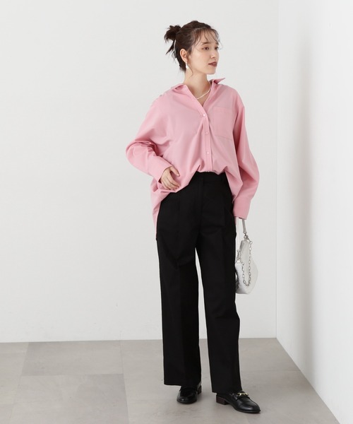 N.（N. Natural Beauty Basic）（エヌエヌナチュラルビューティーベーシック）の「【S Size Line】◆ストレートタックパンツ（スラックス・レディース・ブラック/ベージュ/チャコールグレー・SMALL/MEDIUM）」の7枚目の写真