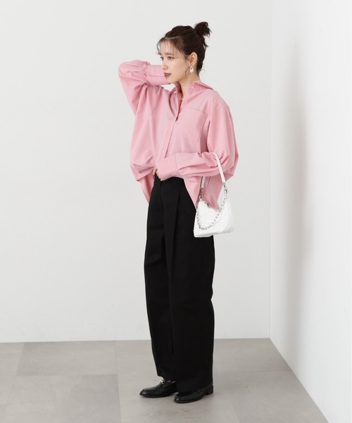 N.（N. Natural Beauty Basic）（エヌエヌナチュラルビューティーベーシック）の「【S Size Line】◆ストレートタックパンツ（スラックス・レディース・ブラック/ベージュ/チャコールグレー・SMALL/MEDIUM）」の8枚目の写真