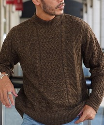 roshell（ロシェル）の「ローゲージ モックネック フィッシャーマン ケーブルニット セーター（ニット/セーター）」