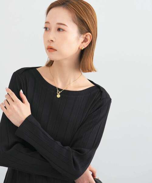 URBAN RESEARCH ROSSO WOMEN（アーバンリサーチ　ロッソ）の「UVカットラウンドヘムテレコプルオーバー（Tシャツ/カットソー・レディース・ブラック/オフホワイト/ベージュ系その他・FREE）」の10枚目の写真