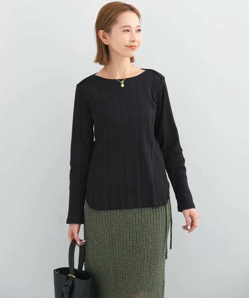 URBAN RESEARCH ROSSO WOMEN（アーバンリサーチ　ロッソ）の「UVカットラウンドヘムテレコプルオーバー（Tシャツ/カットソー・レディース・ブラック/オフホワイト/ベージュ系その他・FREE）」の12枚目の写真