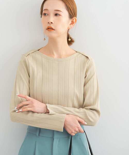 URBAN RESEARCH ROSSO WOMEN（アーバンリサーチ　ロッソ）の「UVカットラウンドヘムテレコプルオーバー（Tシャツ/カットソー・レディース・ブラック/オフホワイト/ベージュ系その他・FREE）」の16枚目の写真