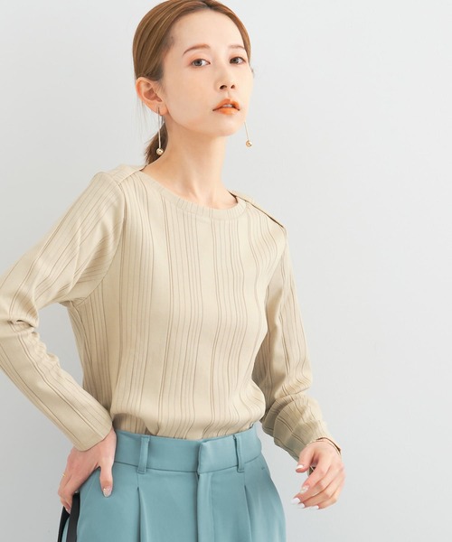 URBAN RESEARCH ROSSO WOMEN（アーバンリサーチ　ロッソ）の「UVカットラウンドヘムテレコプルオーバー（Tシャツ/カットソー・レディース・ブラック/オフホワイト/ベージュ系その他・FREE）」の17枚目の写真