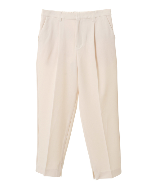 Lourmarin（ルールマラン）の「メランジツイルタックテーパードパンツ（その他パンツ・レディース・ブラック/ライトベージュ・2/3）」の4枚目の写真