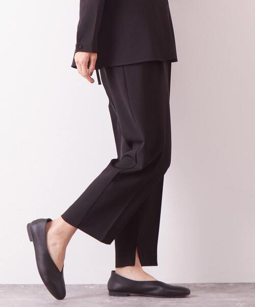 Lourmarin（ルールマラン）の「メランジツイルタックテーパードパンツ（その他パンツ・レディース・ブラック/ライトベージュ・2/3）」の6枚目の写真