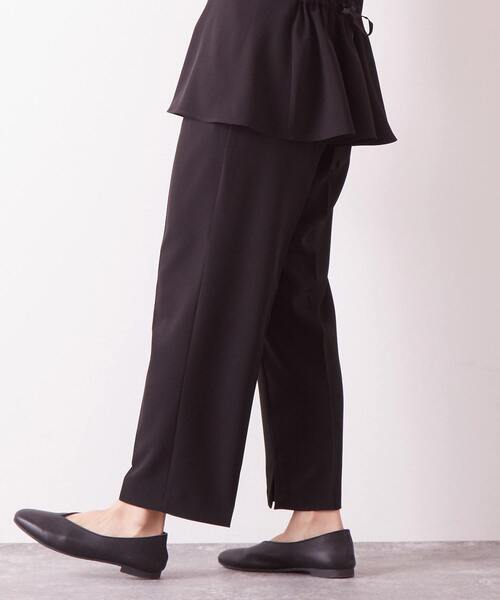 Lourmarin（ルールマラン）の「メランジツイルタックテーパードパンツ（その他パンツ・レディース・ブラック/ライトベージュ・2/3）」の8枚目の写真