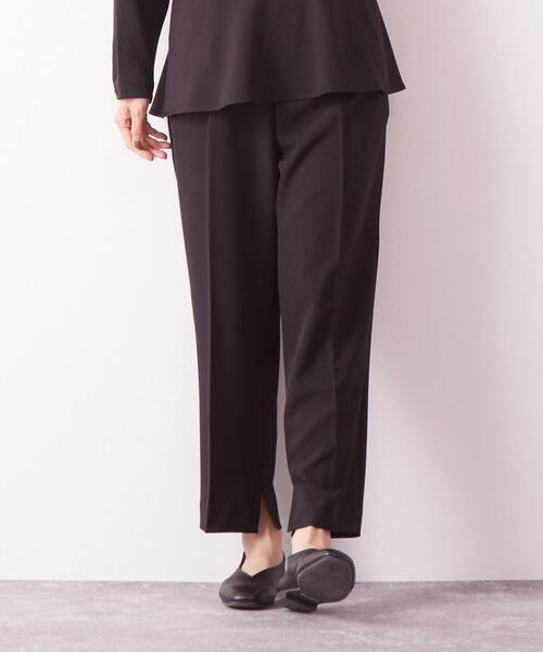 Lourmarin（ルールマラン）の「メランジツイルタックテーパードパンツ（その他パンツ・レディース・ブラック/ライトベージュ・2/3）」の10枚目の写真