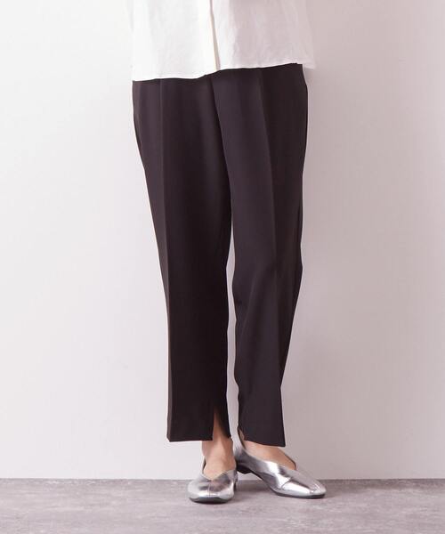 Lourmarin（ルールマラン）の「メランジツイルタックテーパードパンツ（その他パンツ・レディース・ブラック/ライトベージュ・2/3）」の14枚目の写真