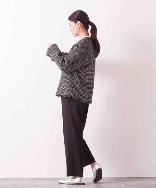 Lourmarin（ルールマラン）の「メランジツイルタックテーパードパンツ（その他パンツ・レディース・ブラック/ライトベージュ・2/3）」の18枚目の写真