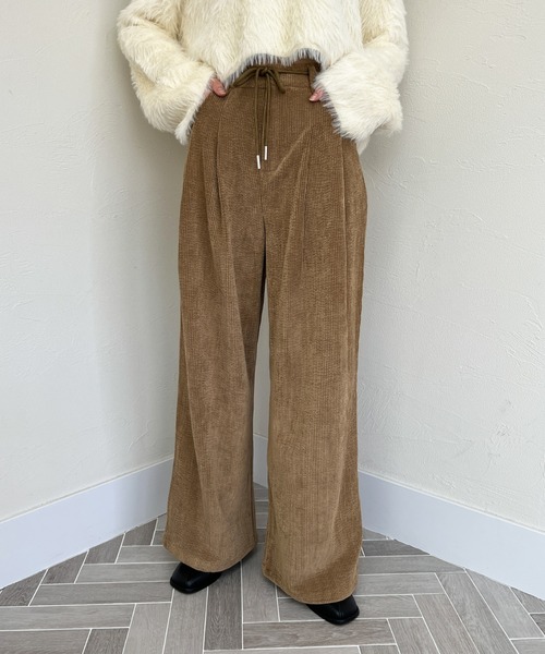 Olu.（オルドット）の「コーデュロイリボンパンツ（その他パンツ・レディース・ベージュ/ブラック/ホワイト・FREE）」の4枚目の写真