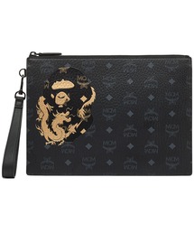 BAPE X MCM FLAT POUCH