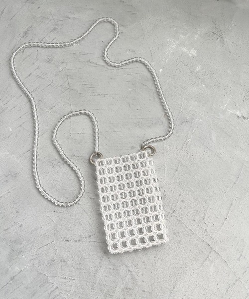 Me%（ミィパーセント）の「2WAYスマホビーズポーチ 104972（ショルダーバッグ・レディース・クリア/ホワイト/シルバー・FREE）」の7枚目の写真