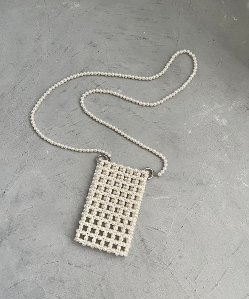 Me%（ミィパーセント）の「2WAYスマホビーズポーチ 104972（ショルダーバッグ・レディース・クリア/ホワイト/シルバー・FREE）」の9枚目の写真