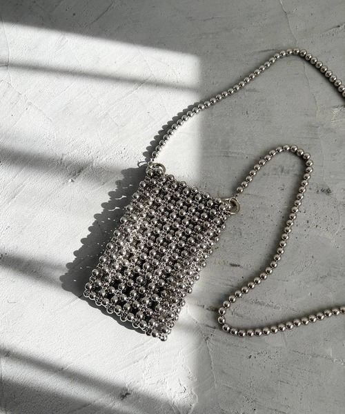 Me%（ミィパーセント）の「2WAYスマホビーズポーチ 104972（ショルダーバッグ・レディース・クリア/ホワイト/シルバー・FREE）」の11枚目の写真