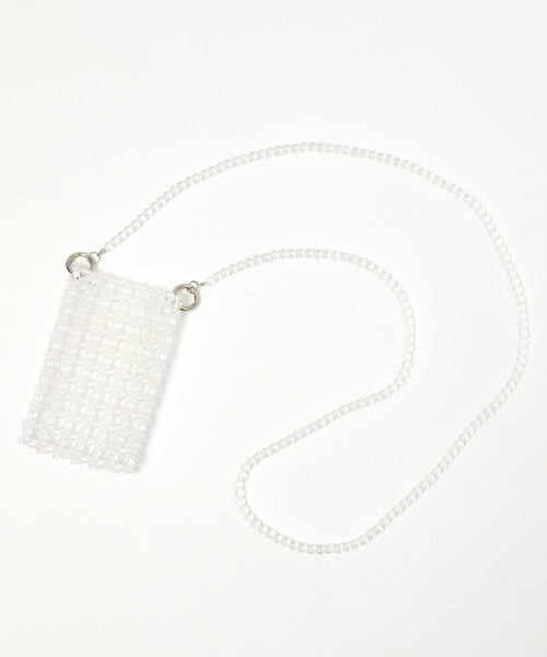 Me%（ミィパーセント）の「2WAYスマホビーズポーチ 104972（ショルダーバッグ・レディース・クリア/ホワイト/シルバー・FREE）」の13枚目の写真