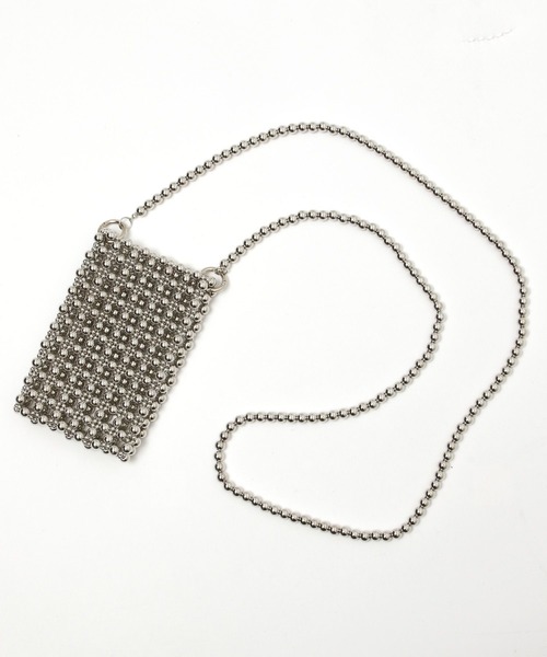 Me%（ミィパーセント）の「2WAYスマホビーズポーチ 104972（ショルダーバッグ・レディース・クリア/ホワイト/シルバー・FREE）」の15枚目の写真