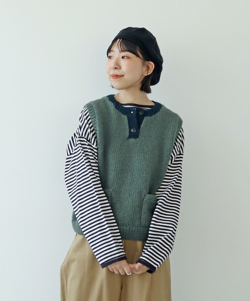 PAR ICI（パーリッシィ）の「ネパール手編み ミニポケット配色
