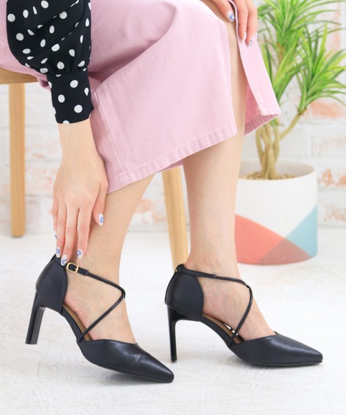 attagirl（アタガール）の「クロスストラップセパレートパンプス（パンプス・レディース・ブラック/アイボリー/シルバー系その他/ブラック系その他・LL/L/M/S）」の20枚目の写真
