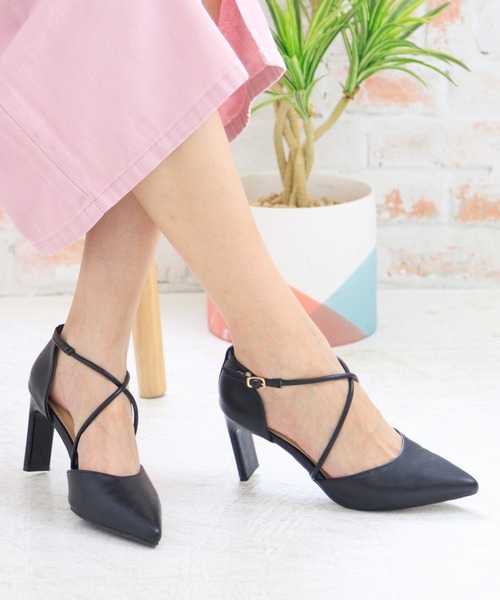 attagirl（アタガール）の「クロスストラップセパレートパンプス（パンプス・レディース・ブラック/アイボリー/シルバー系その他/ブラック系その他・LL/L/M/S）」の21枚目の写真