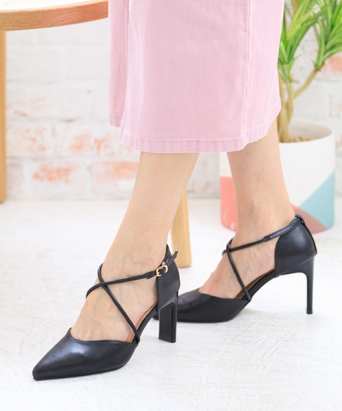 attagirl（アタガール）の「クロスストラップセパレートパンプス（パンプス・レディース・ブラック/アイボリー/シルバー系その他/ブラック系その他・LL/L/M/S）」の18枚目の写真