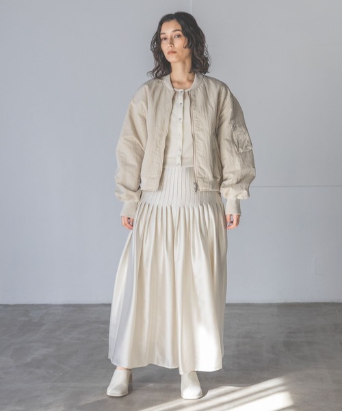 A part by(アパートバイ)の「タックプリーツスカート(スカート・レディース・ブラック/ライトブルー/アイボリー・SMALL/MEDIUM)」の20枚目の写真