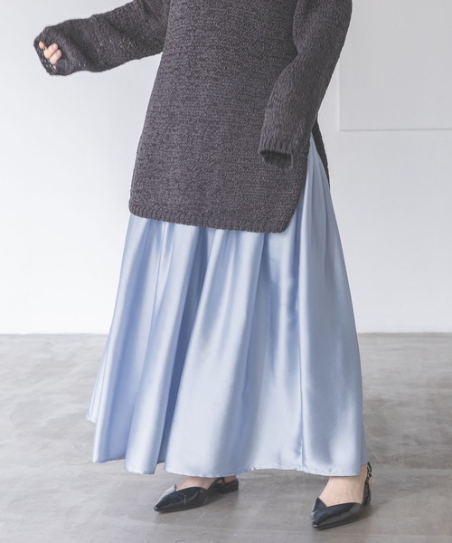 A part by(アパートバイ)の「タックプリーツスカート(スカート・レディース・ブラック/ライトブルー/アイボリー・SMALL/MEDIUM)」の14枚目の写真