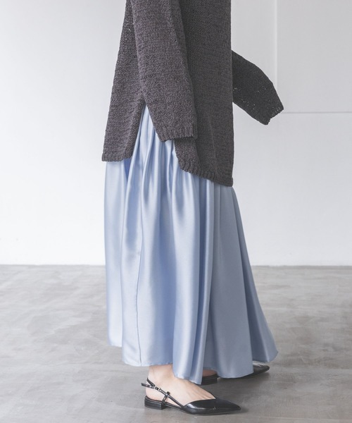 A part by(アパートバイ)の「タックプリーツスカート(スカート・レディース・ブラック/ライトブルー/アイボリー・SMALL/MEDIUM)」の21枚目の写真