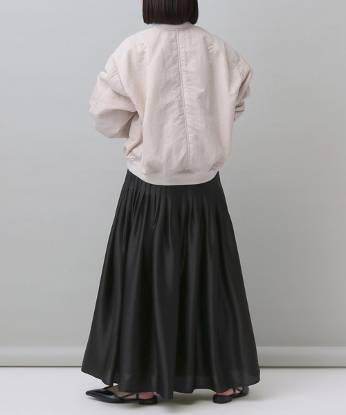 A part by(アパートバイ)の「タックプリーツスカート(スカート・レディース・ブラック/ライトブルー/アイボリー・SMALL/MEDIUM)」の5枚目の写真