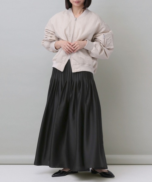 A part by(アパートバイ)の「タックプリーツスカート(スカート・レディース・ブラック/ライトブルー/アイボリー・SMALL/MEDIUM)」の15枚目の写真