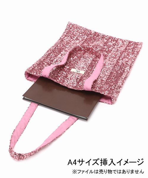 Uhr（ウーア）の「≪新宿店+WEB限定≫【Uhr / ウーア】別注Spangle Tote Bag（トートバッグ・レディース・ピンク/ピンク系その他・FREE）」の5枚目の写真