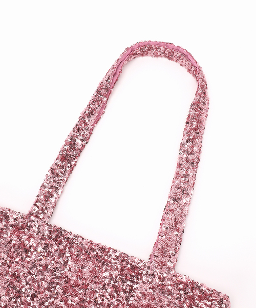 Uhr（ウーア）の「≪新宿店+WEB限定≫【Uhr / ウーア】別注Spangle Tote Bag（トートバッグ・レディース・ピンク/ピンク系その他・FREE）」の6枚目の写真