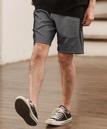 mp11998- Stripe Jacquard Slim Short Pants ショートパンツ
