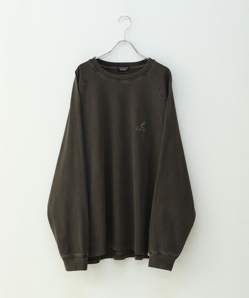 KANGOL（カンゴール）の「【別注】 【KANGOL】 ピスネーム ピグメント 2タイプ ロングTシャツ / ラグラン ＆ 無地 / 長袖 / ロンT（Tシャツ/カットソー・メンズ・ネイビー系/ホワイト/ネイビー/ブラック/ホワイト×ブラック/ブラック系・MEDIUM/LARGE）」の22枚目の写真