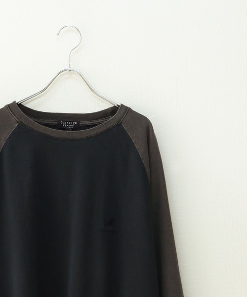 KANGOL（カンゴール）の「【別注】 【KANGOL】 ピスネーム ピグメント 2タイプ ロングTシャツ / ラグラン ＆ 無地 / 長袖 / ロンT（Tシャツ/カットソー・メンズ・ネイビー系/ホワイト/ネイビー/ブラック/ホワイト×ブラック/ブラック系・MEDIUM/LARGE）」の21枚目の写真