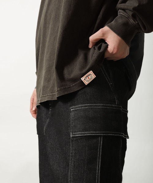 KANGOL（カンゴール）の「【別注】 【KANGOL】 ピスネーム ピグメント 2タイプ ロングTシャツ / ラグラン ＆ 無地 / 長袖 / ロンT（Tシャツ/カットソー・メンズ・ネイビー系/ホワイト/ネイビー/ブラック/ホワイト×ブラック/ブラック系・MEDIUM/LARGE）」の13枚目の写真